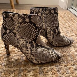 Snakeskin booties Banana Republic boots